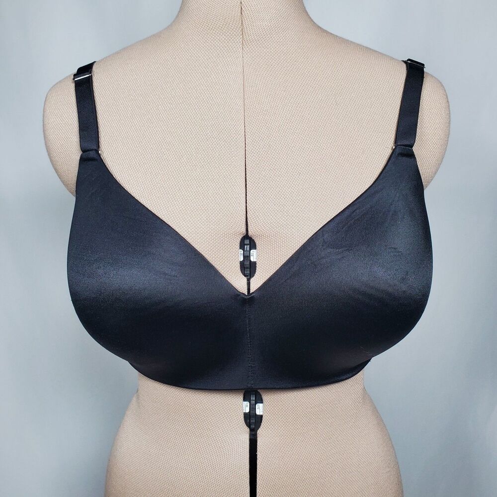 Soma Women’s Black Bra 38DD Vanishing Back Wireless Full Coverage Smoothing